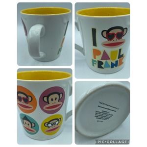 I Love Paul Frank Mug Coffee Tea Cocoa Cup Julius Monkey Art Yellow White